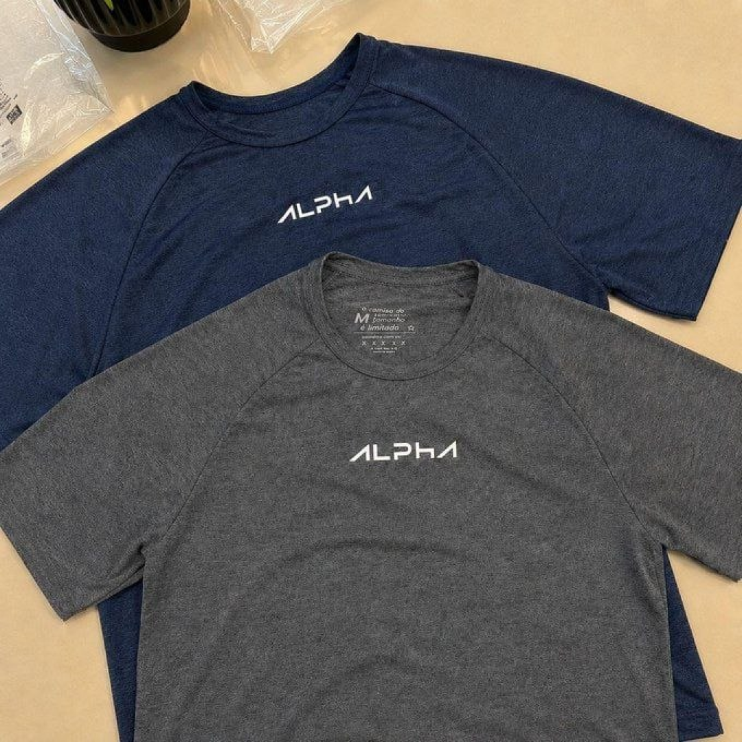 Kit 2 Camisetas New Fluid Masculina Dry Alpha