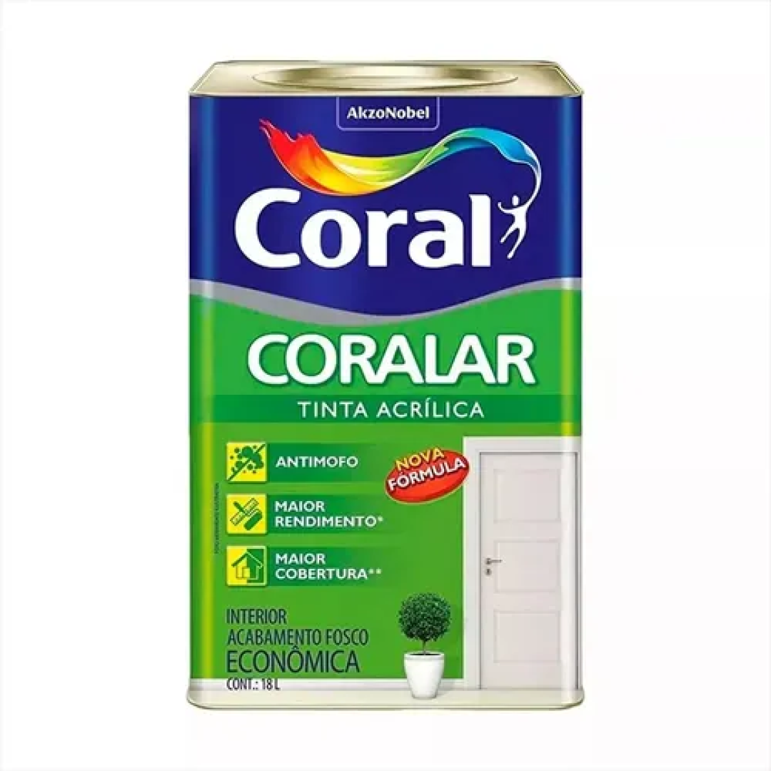 Tinta Coralar Anti Mofo Acrilica Coral 18L