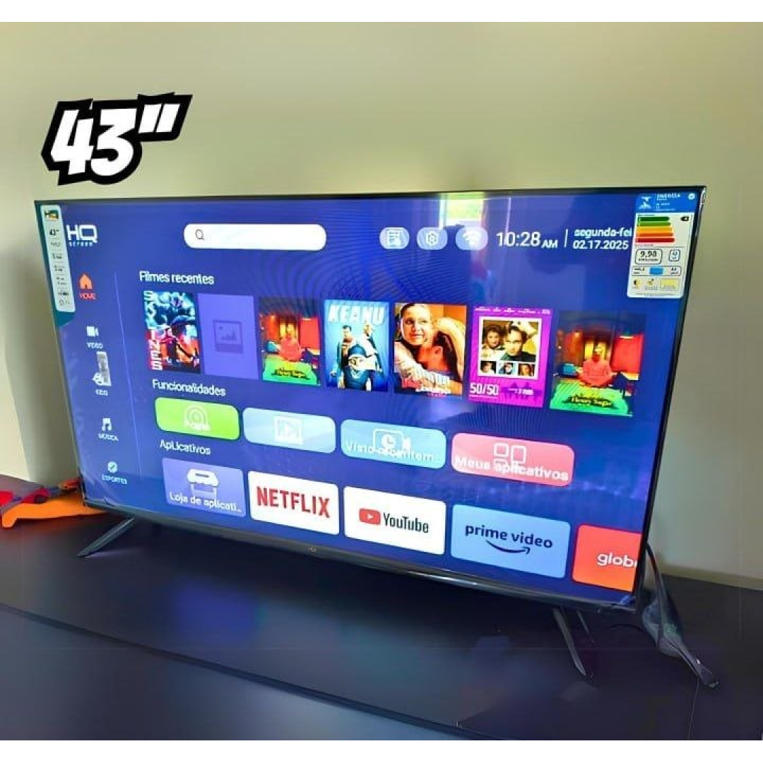 Smart Tv Led Hq 43 Full Hd Design Slim Android Wi-fi