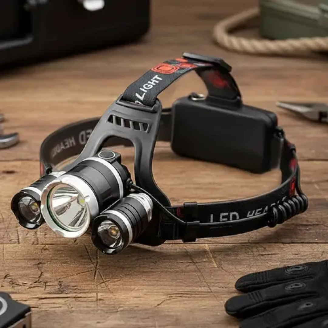 Lanterna Cabeça 3 LED Luz