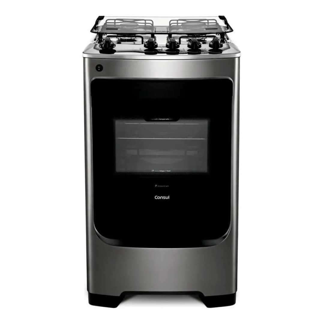 Fogão Consul Cf04nar 4 Bocas Acendimento Aut Inox
