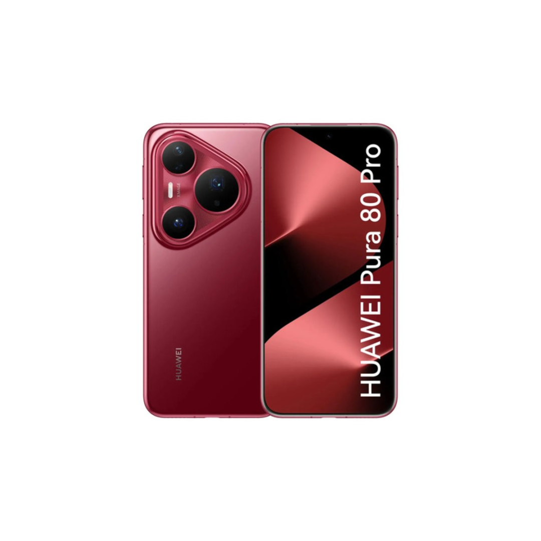 Smartphone HUAWEI Pura 80 Pro 12GB+512GB Câmera Ultra-iluminação de 1 Polegada Câmera Teleobjetiva Macro Ultra-iluminação Cancelamento de Ruído por IA 5.17 Ah Dual SuperCharge Celular Vermelho