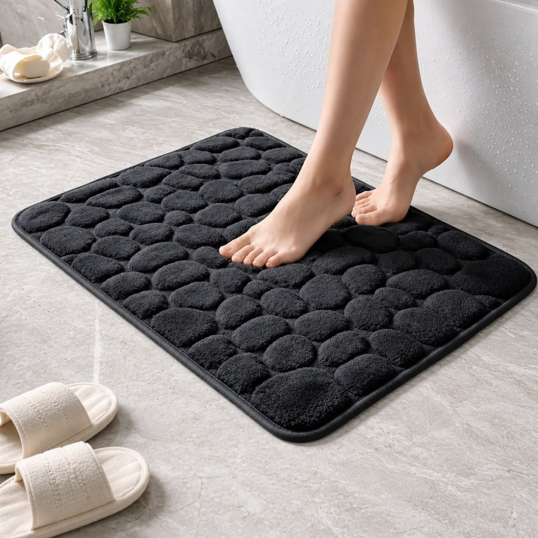 Kit com 2 Tapete De Banheiro Antiderrapante Super Suave 60x40cm