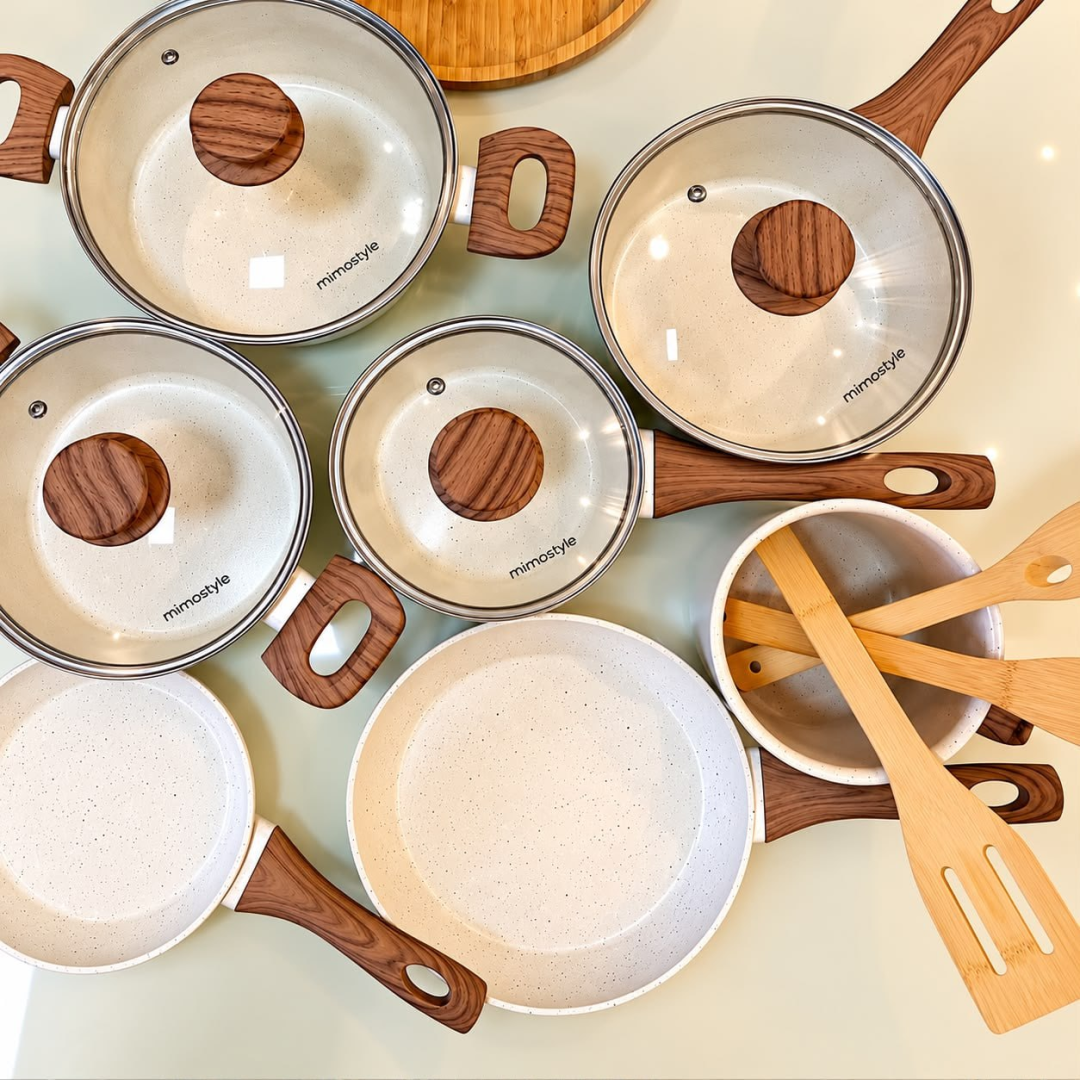 Conjunto De Panelas Com 10 Peças Cook Marmol Mimo Style