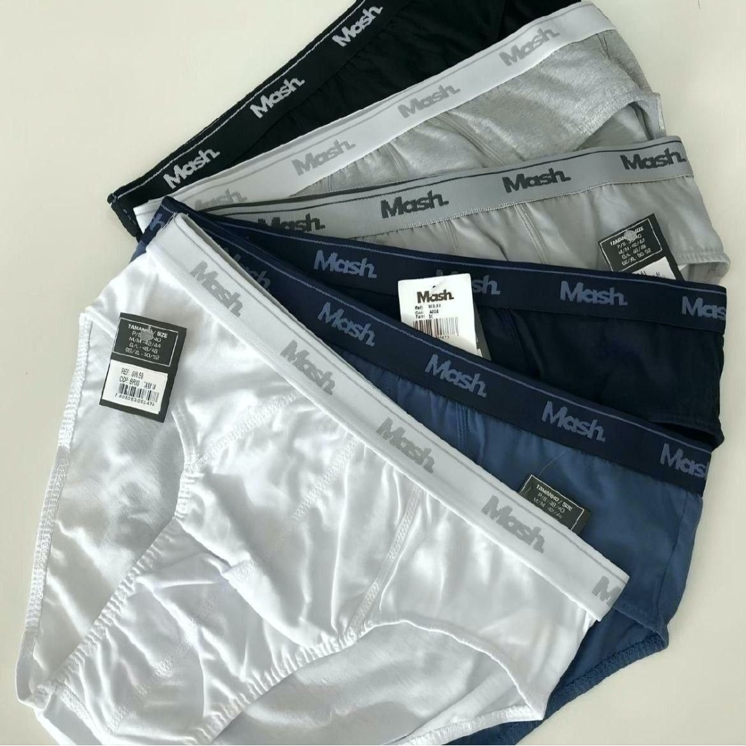 Kit com 10 Cuecas Slip Mash Algodão