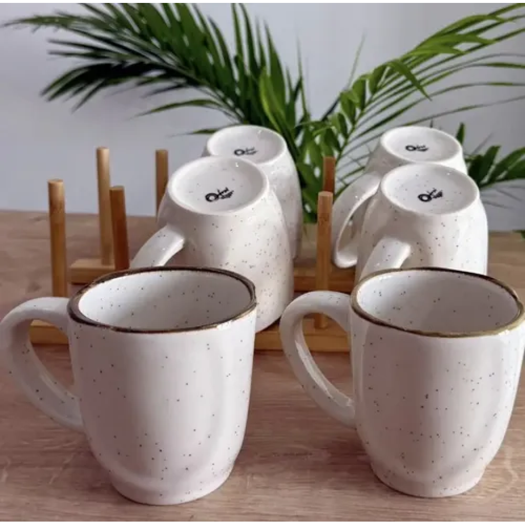 Jogo Com 6 Canecas De 260ml Em Porcelana Ryo Maresia Oxford