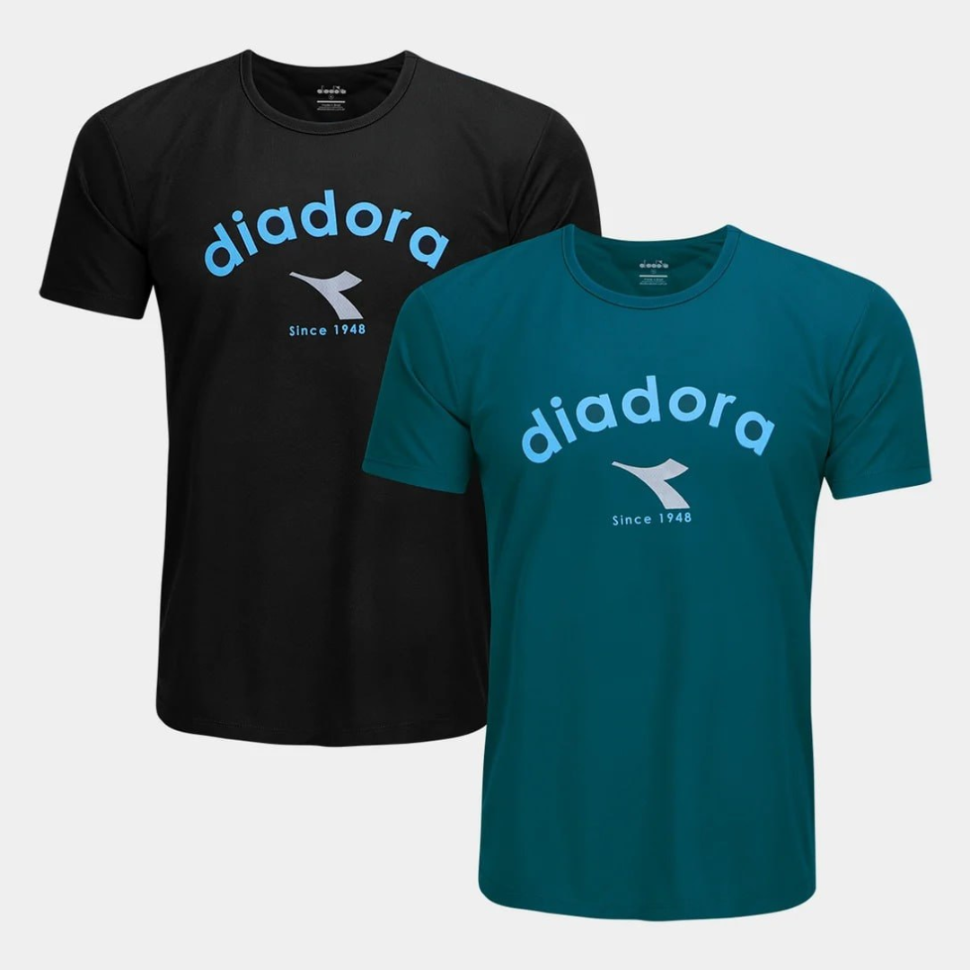 Kit 2 Camisetas Diadora Dry Masculina