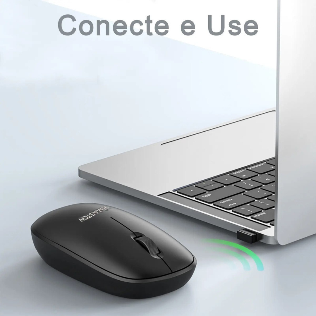 Mouse Sem Fio 2.4G 1200 DPI para PC