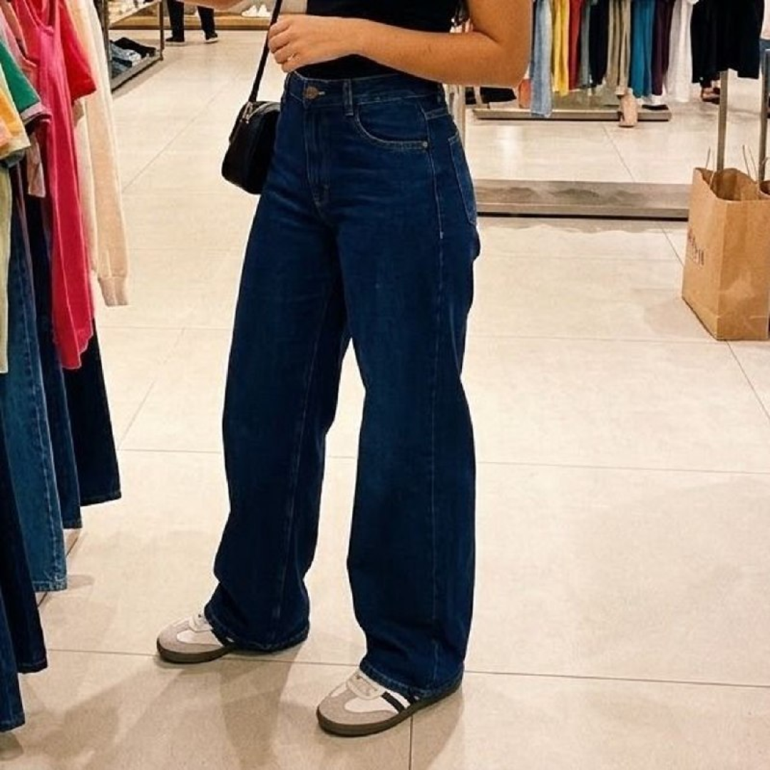 Calça Jeans Feminina Wide Leg Hering Adulto