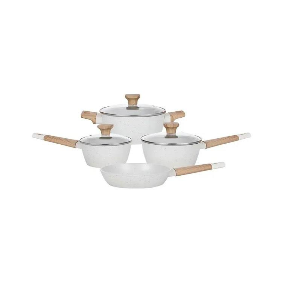 Conjunto Panelas Studio Cook 5 Pçs Indução Marmol Mimo Style