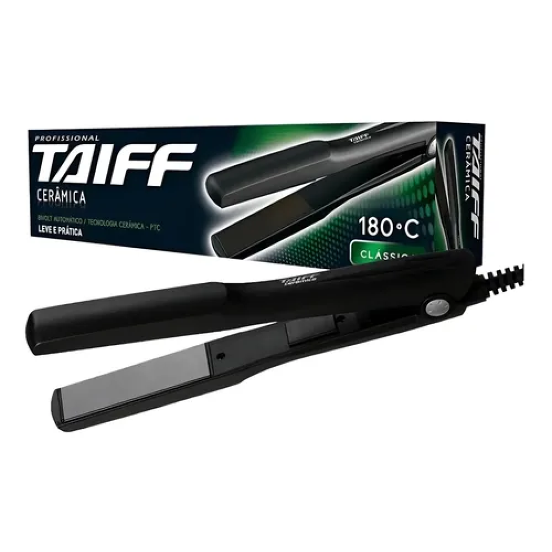 Prancha Cerâmica Profissional Classic 180° Taiff Bivolt Preto
