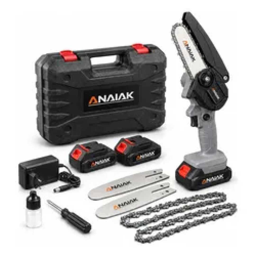 Mini Motosserra 2 Bateria Recarregável 21V Anaiak AK-110