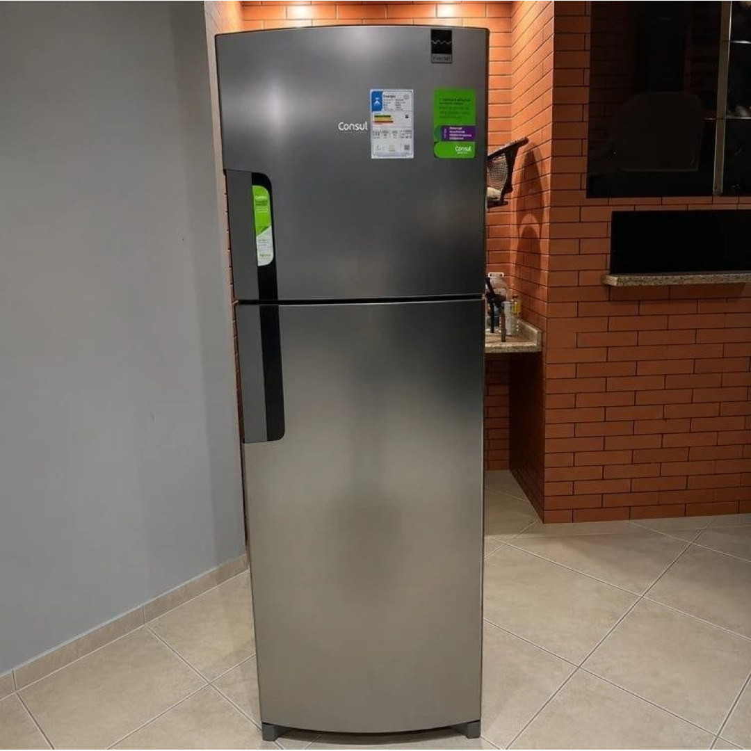 Geladeira Consul Frost Free 377 Litros Duplex Inox CRM44MK