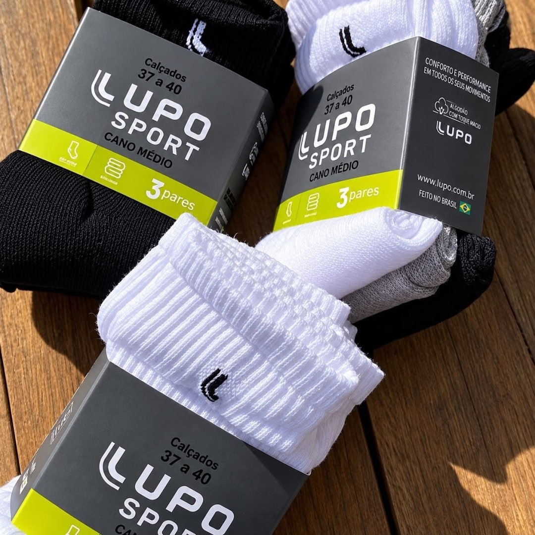 Kit com 10 Pares de Meias Lupo Cano Médio