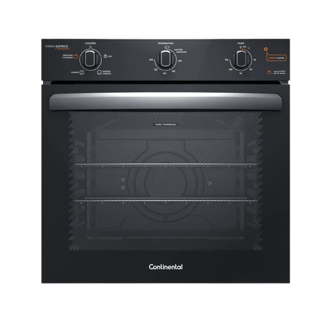 Forno Elétrico de Embutir Continental 80L - Preto OC8EM