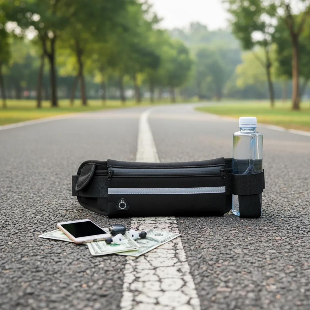 Pochete Corrida Celular Treino Exercícios Slim Impermeável Estocasa Cor Preta