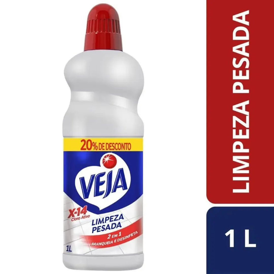 Veja Limpador para Limpeza Pesada Cloro Ativo 2 em 1 - 1L
