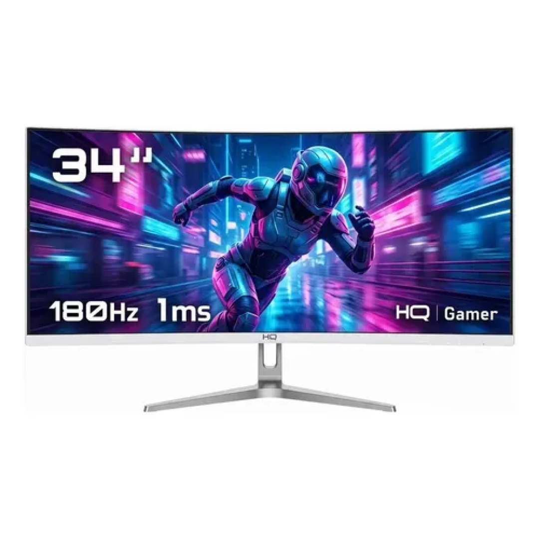 Monitor Gamer 34" Curvo Branco 180hz HQ