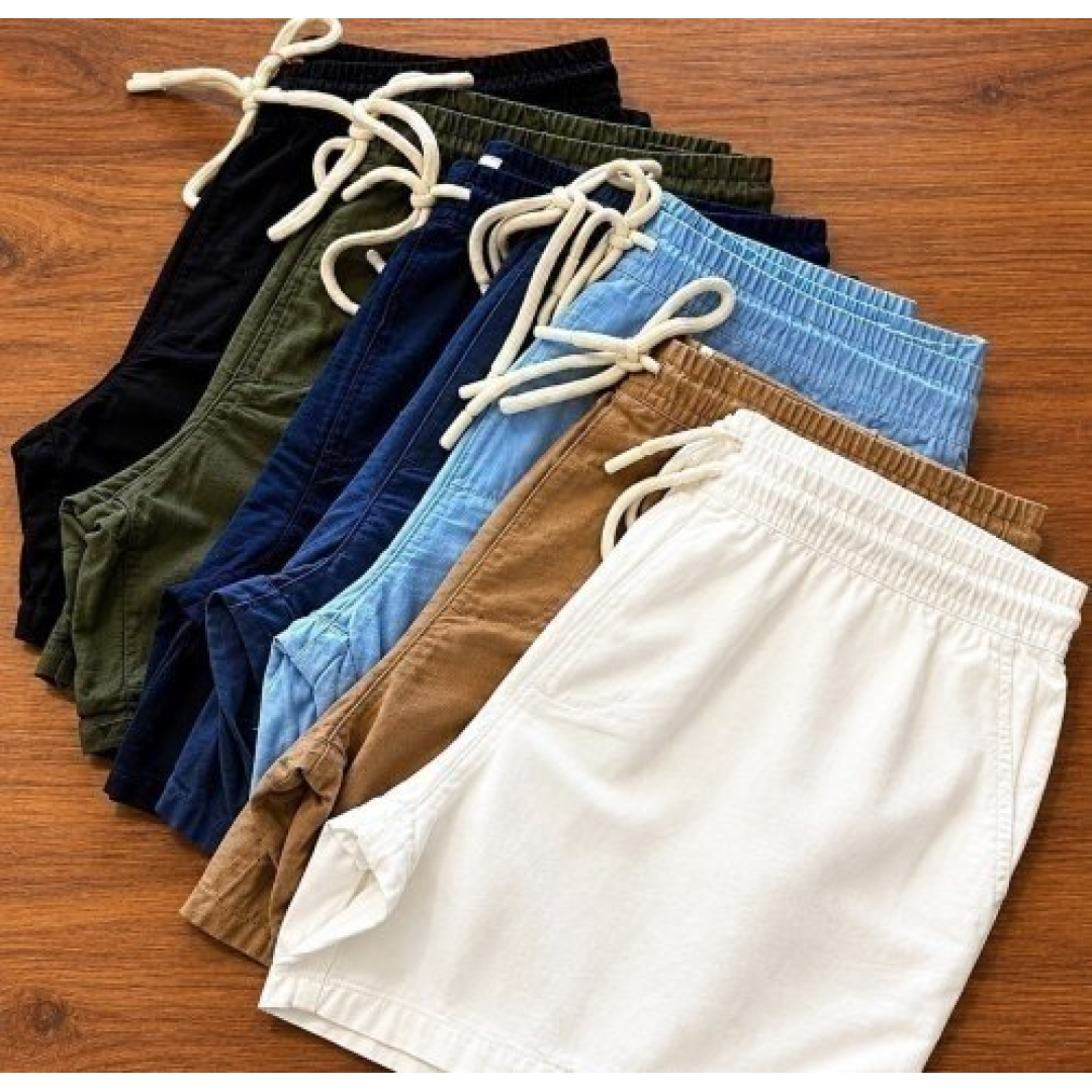 Kit 3 Bermuda Masculina Linho Premium Moda Verão Mauricinho