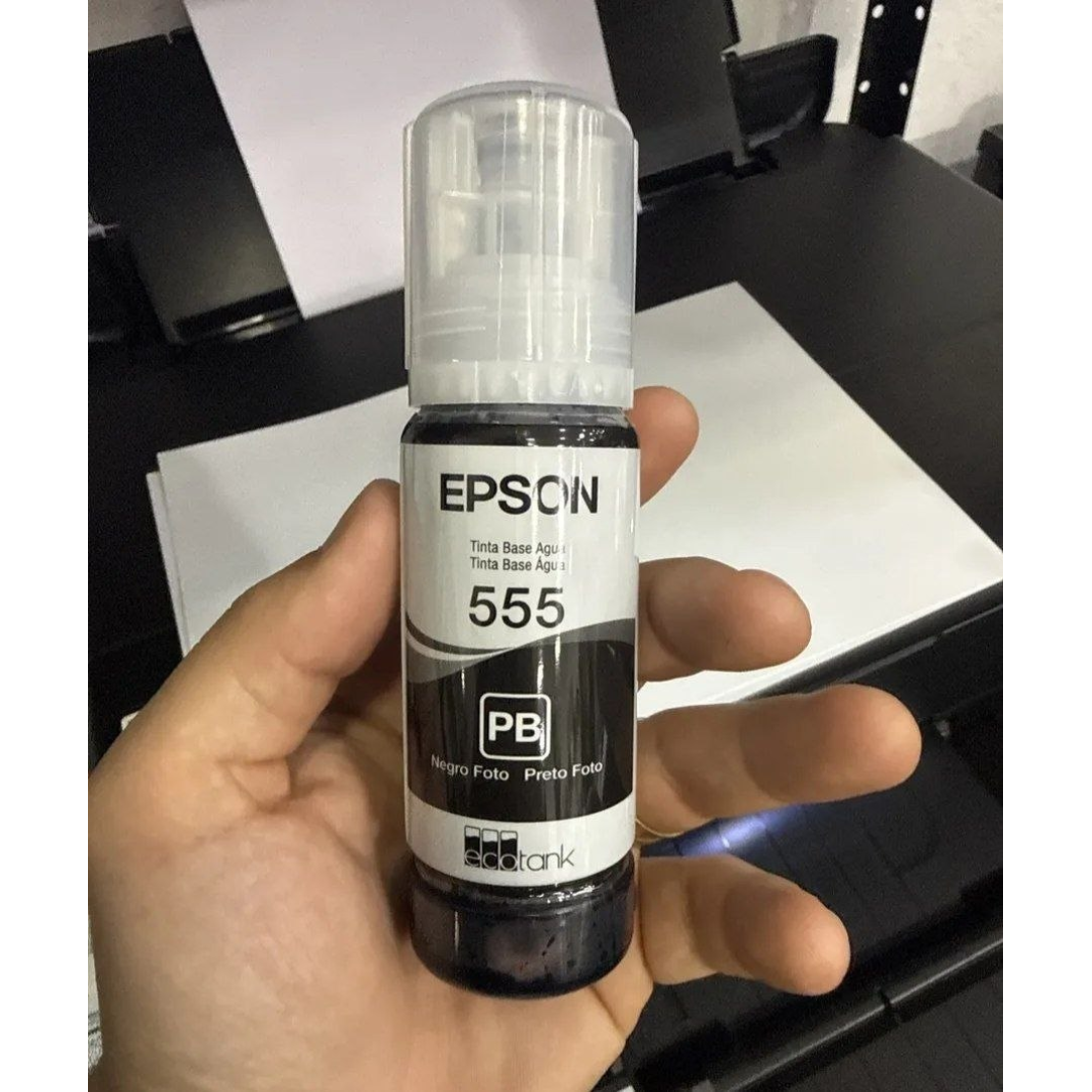 Refil De Tinta Epson 555 Preto Foto L8160 L8180