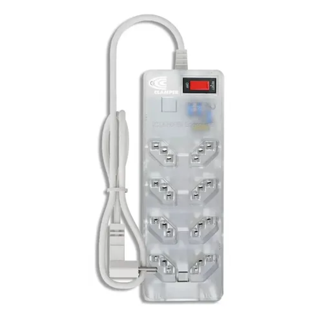 Filtro de Linha Clamper Energia Bivolt com DPS 8 Tomadas
