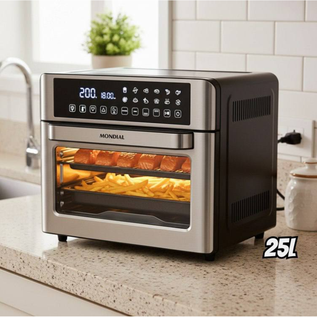 Fritadeira Air Fryer Forno Oven Digital 25 Litros Mondial Preto AFO-25L-BI 127V