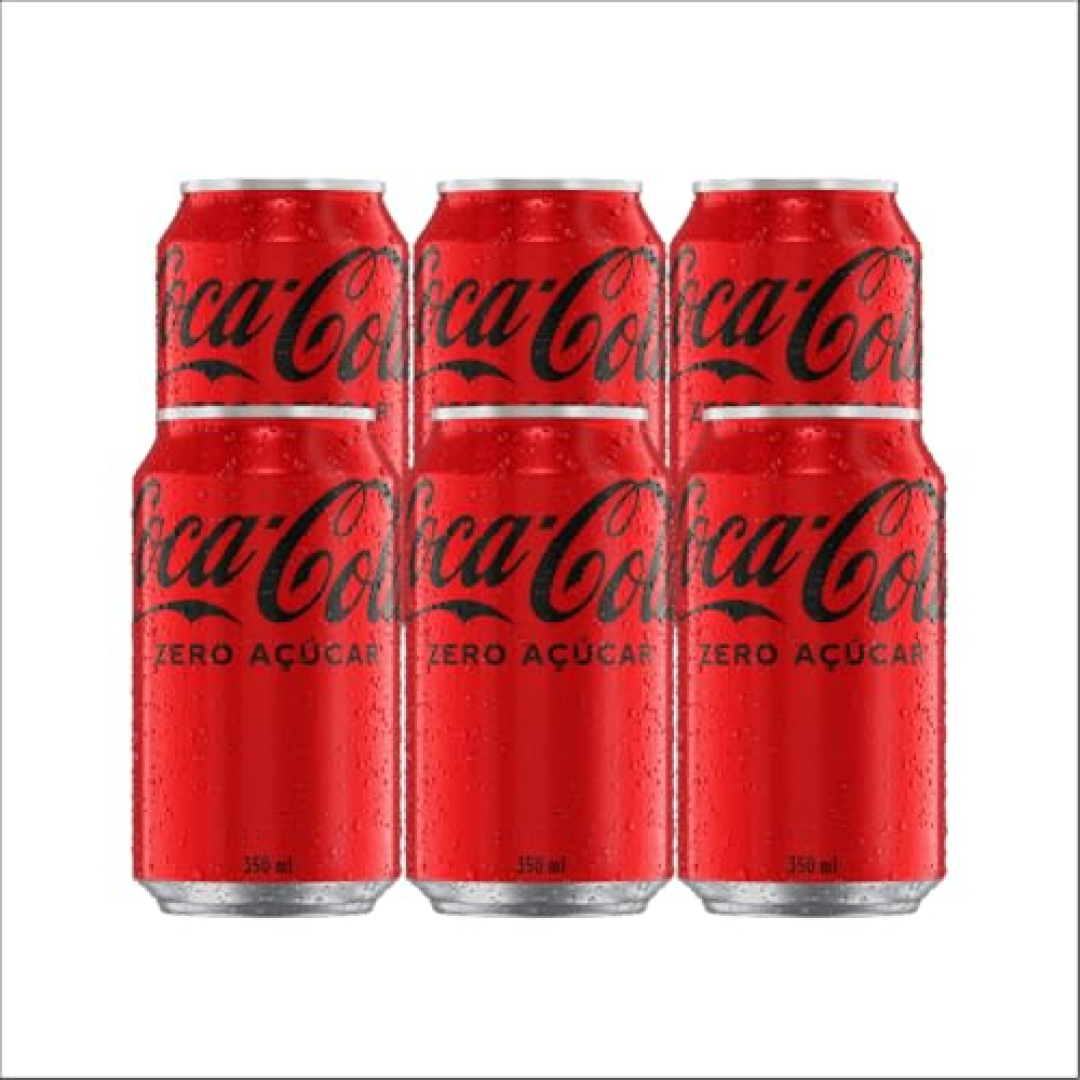 Pack de Coca-Cola sem Açúcar 350ml 6 unidades