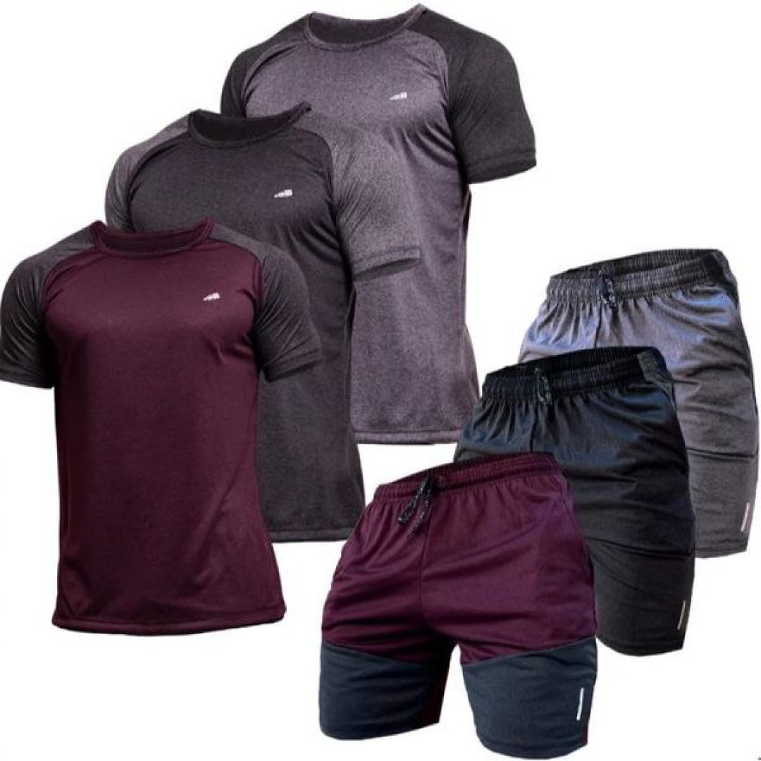 Seu pai merece conforto e estilo em todos os momentos. Presenteie com o Kit 3 Conjuntos Dry Fit! 💙