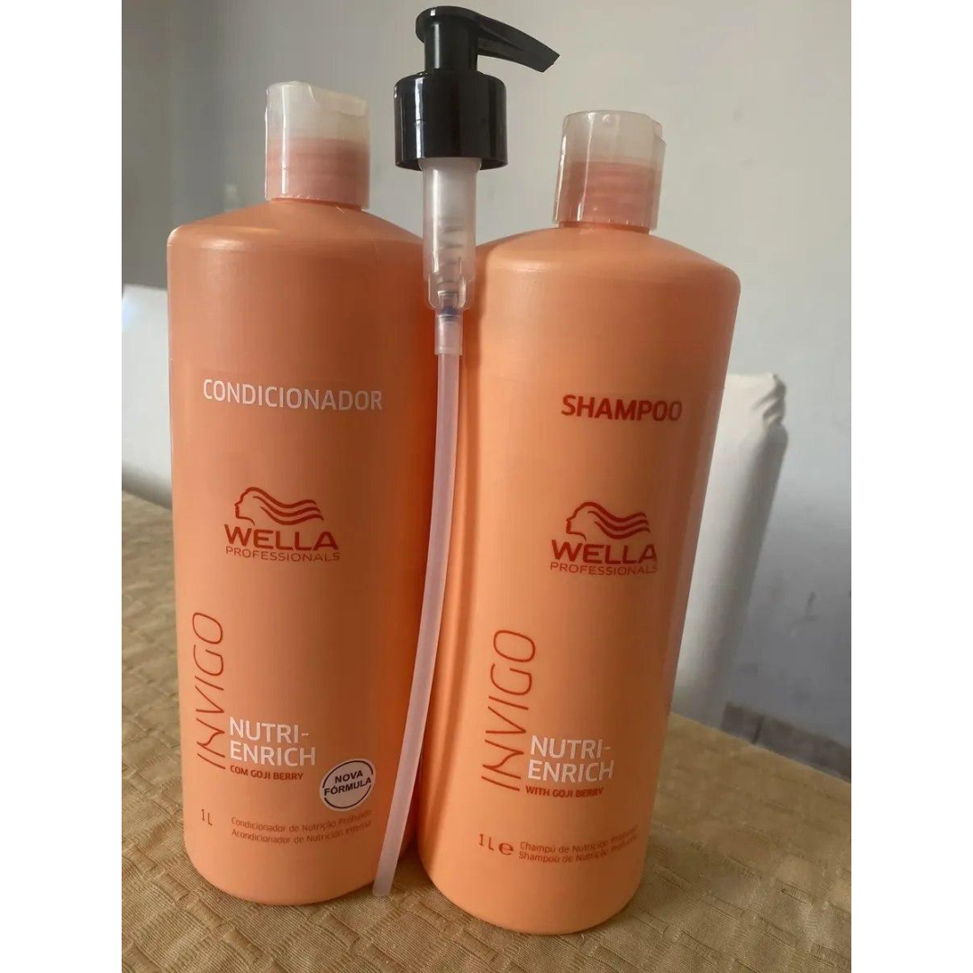 Kit Wella Invigo Nutri Enrich Shampoo e Condicionador 2 L