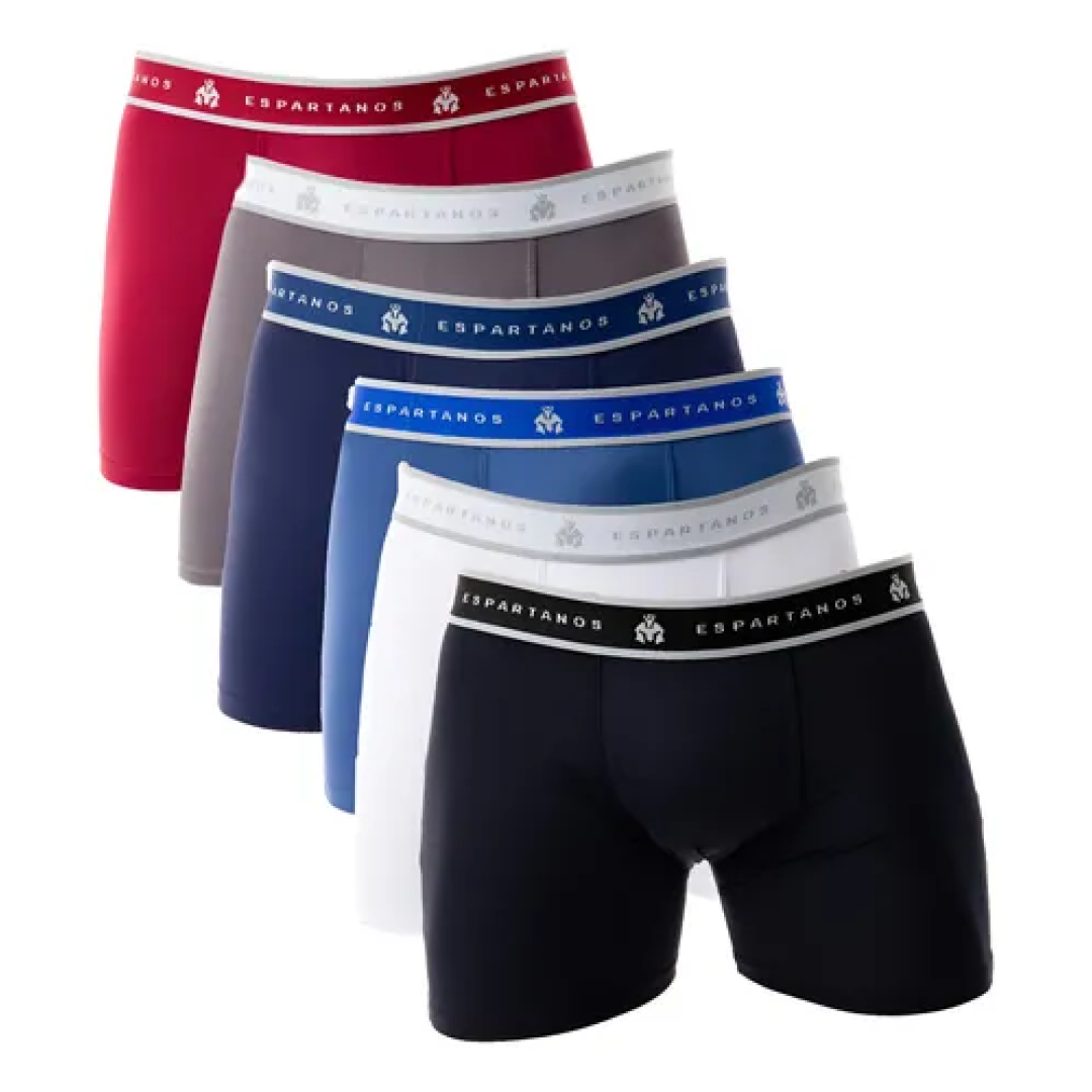 Kit com 5 Cuecas Boxer Microfibra