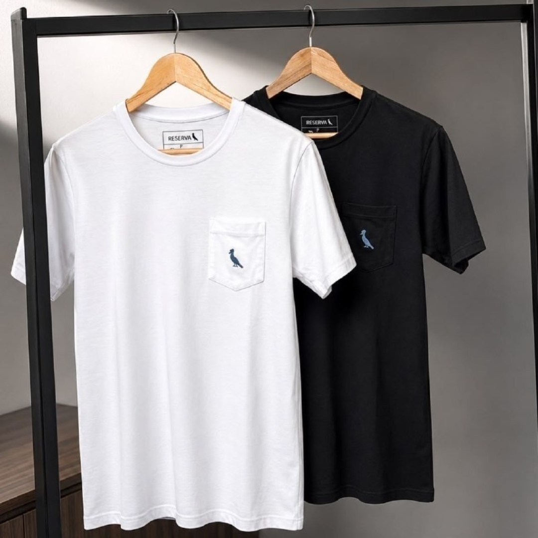 Kit com 2 Camisetas Reserva com Bolso