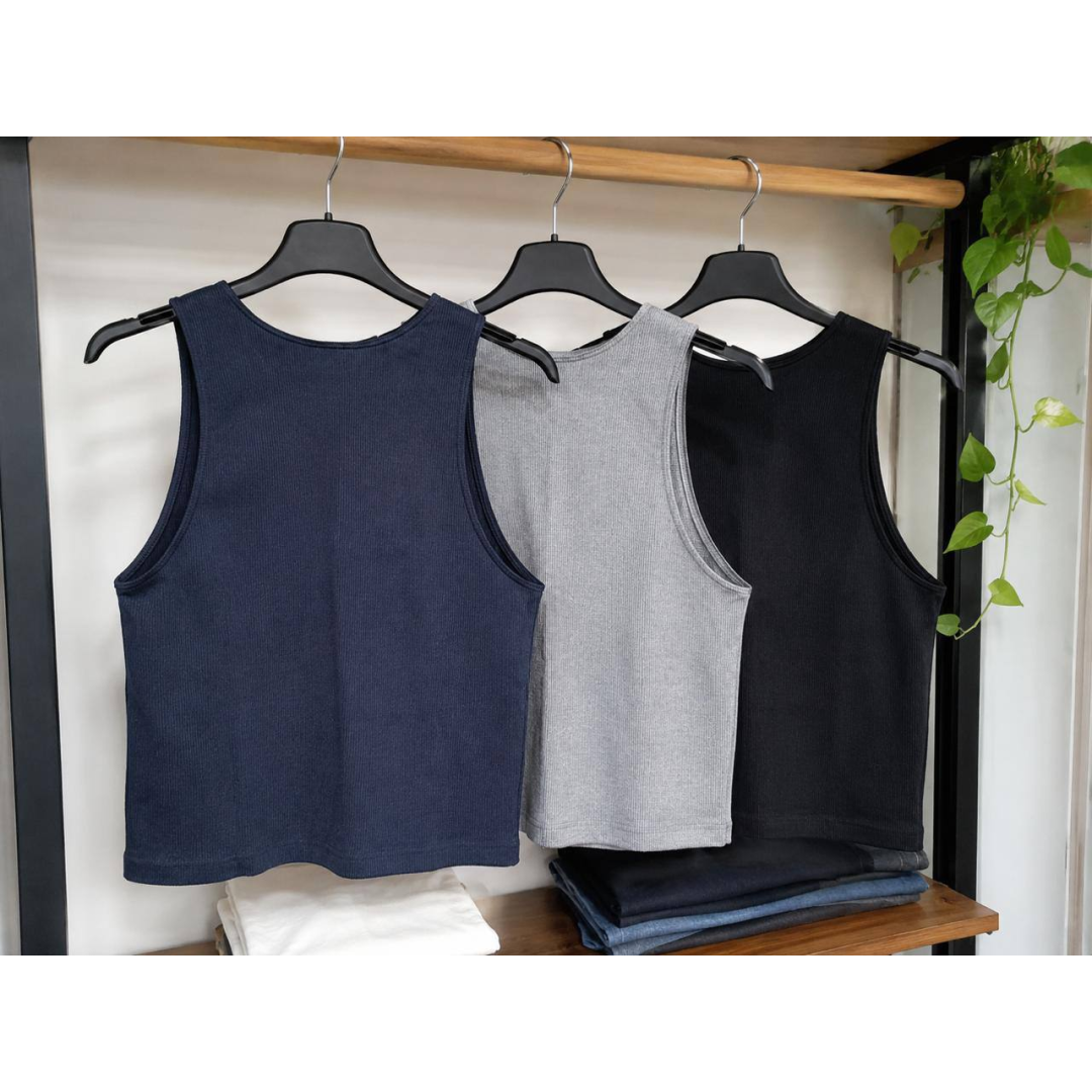 Kit 3 Regatas Insider Cropped In-form Seamless Preto U Liso