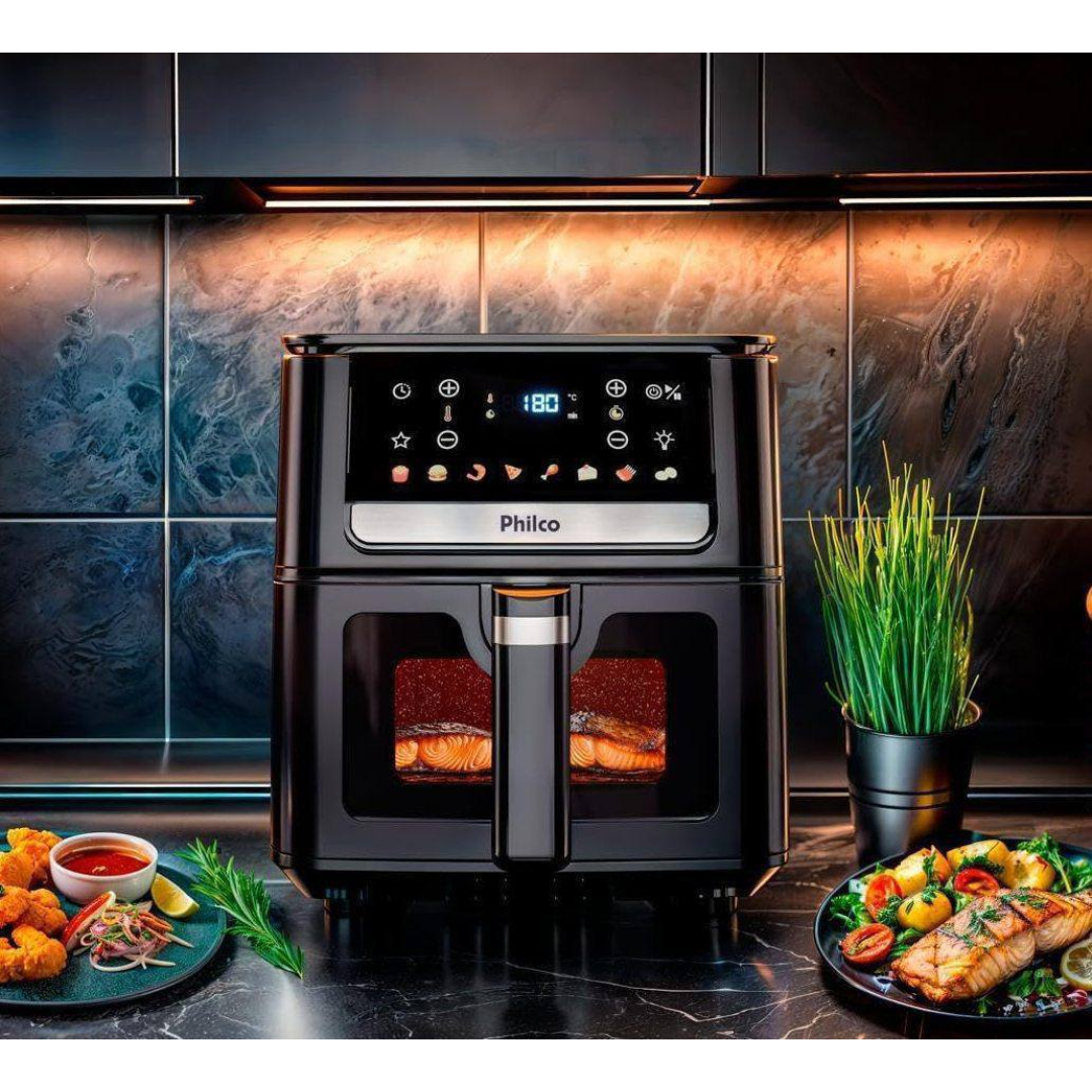 Air Fryer Philco 6,5L Visor Glass 1700W PAF65 220V