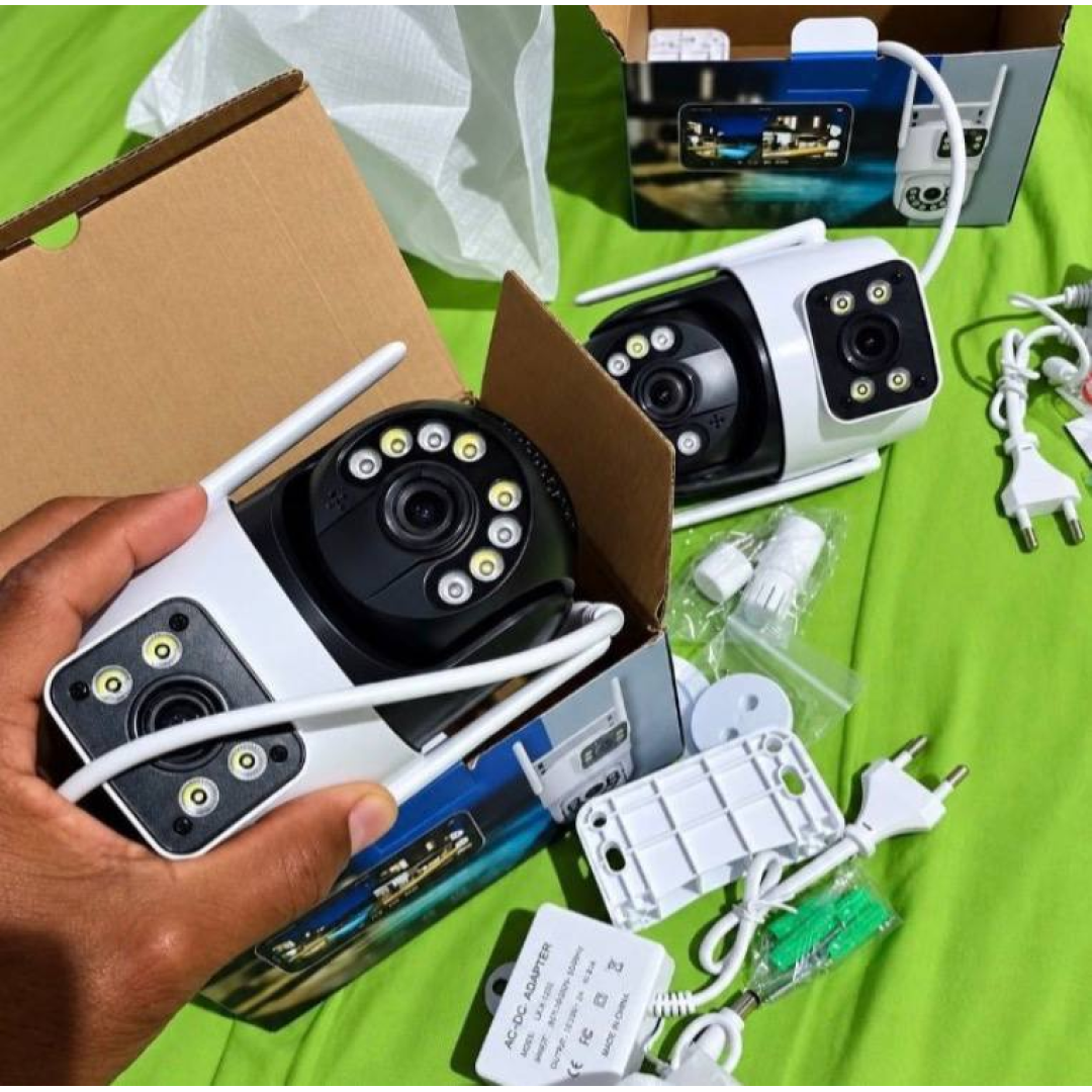 Kit 2 Câmeras de Segurança Woosh A28B Full HD Dupla Lente Wi-Fi com Visão Noturna Colorida