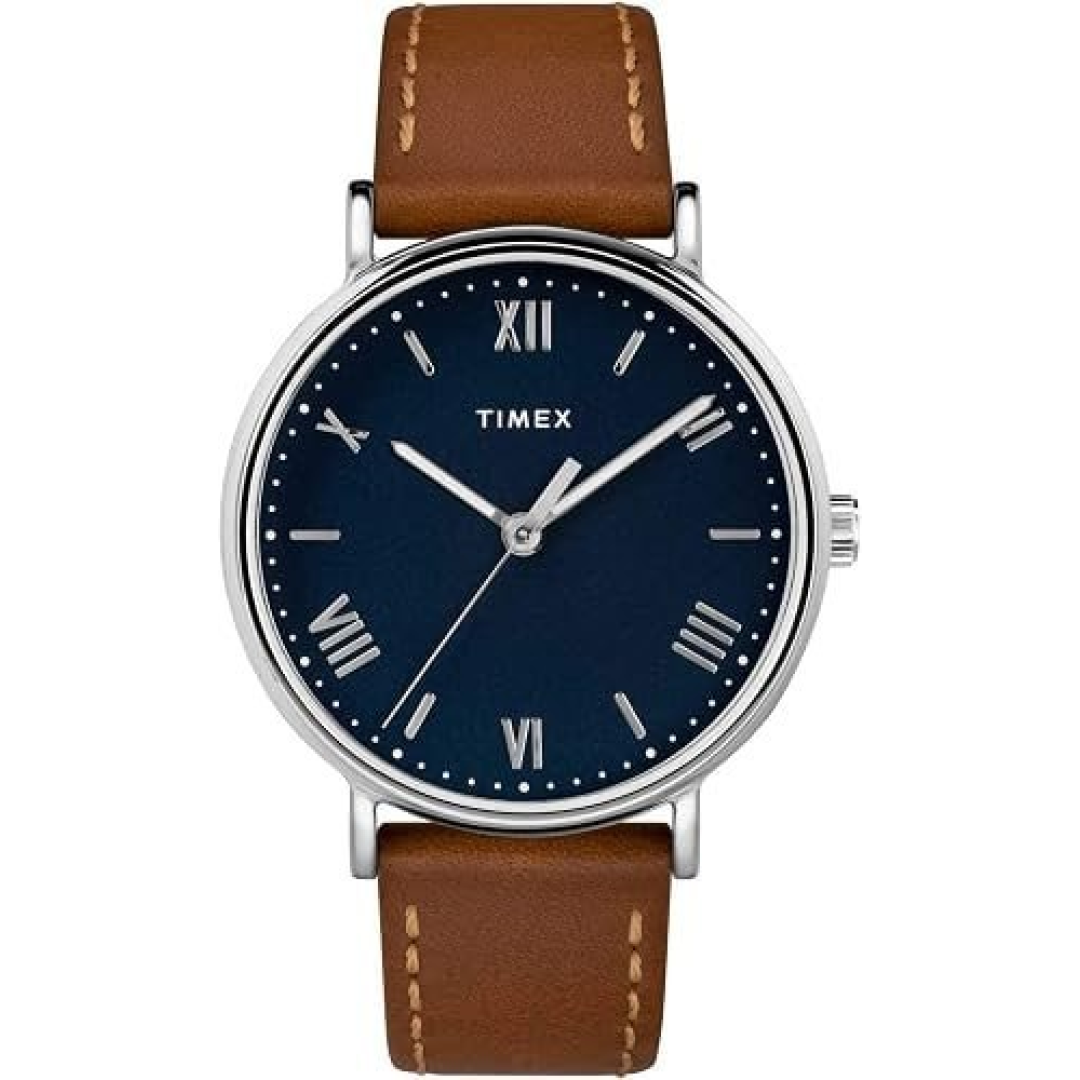 Timex Relógio masculino Southview com pulseira de couro de 41 mm