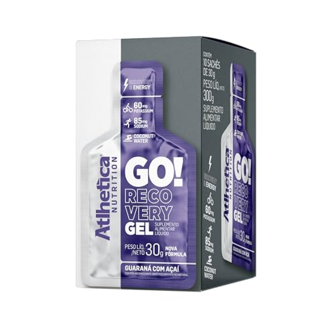 Kit com 10 Sachês Athletica Nutrition GO! Energy Now Gel 30g