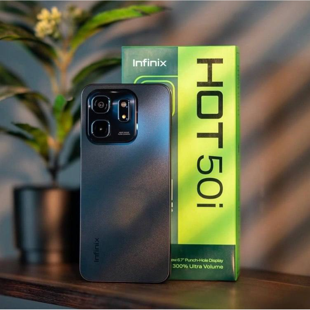 Smartphone Infinix Hot 50i 4GB RAM 256GB 4G Câmera Dupla 48MP Selfie 8MP 5000mAh 6,7” 120Hz Preto Obsidiana