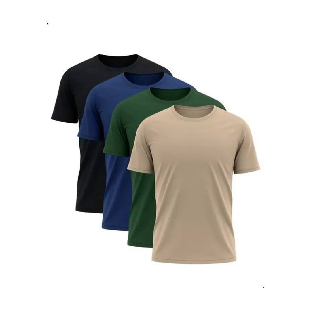Kit 4 Camisetas Básicas Dry Tech Variado (tam. P ao GG)
