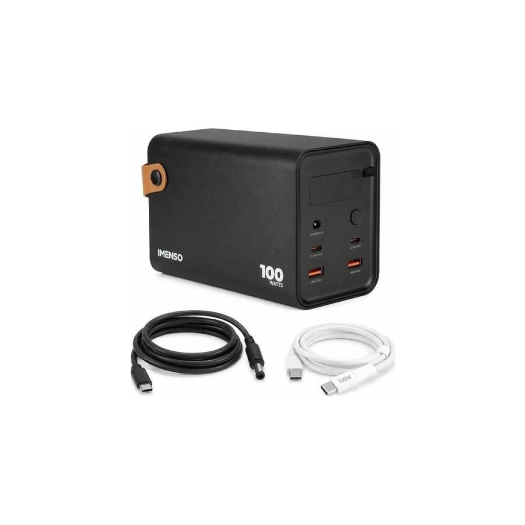 Power Bank 60000mah 100w + Cabo Starlink Mini E Led Inclusos Preto