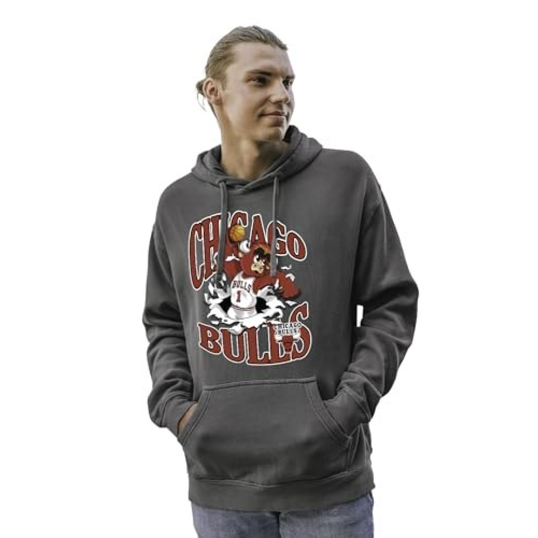 Blue 84 NBA unisex-adult Nba Officially Licensed Hooded Sweatshirt Ringspun Slam Mascot Black