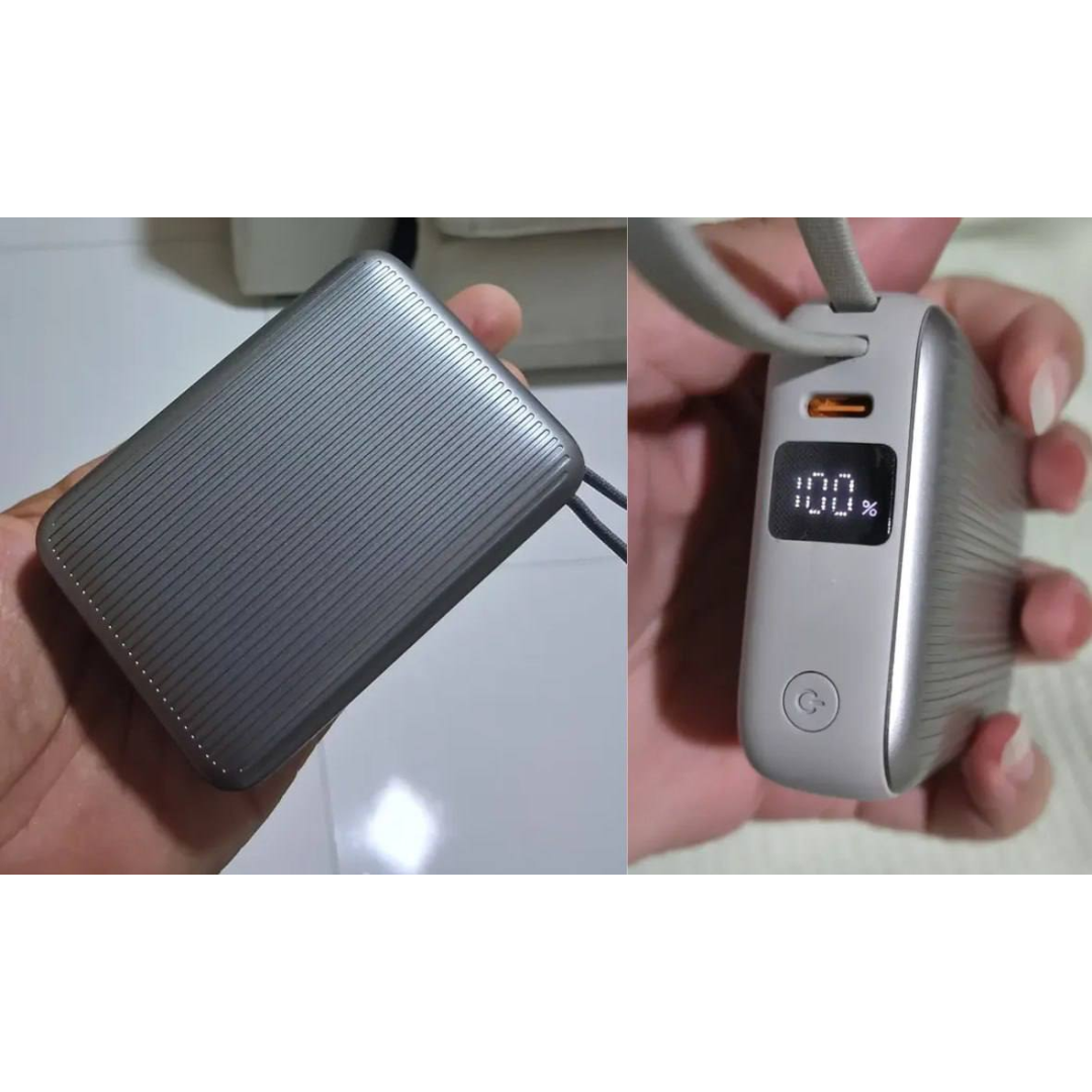 Basike Power Bank Carregador Portatil 35w Turbo 10000mah Com Cabo Usb C Super Carregamento Rápido Pd Leve Compacto Para iPhone 15/16/17 Pro Max Samsun...