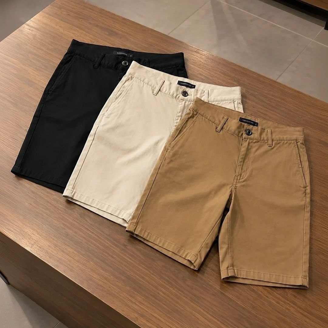 Kit com 3 Bermudas Sarja Jeans Premium