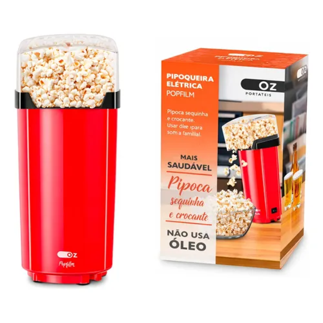 Pipoqueira Elétrica Portátil Sem Óleo Fritura Ar Quente Vermelho 220v 220v