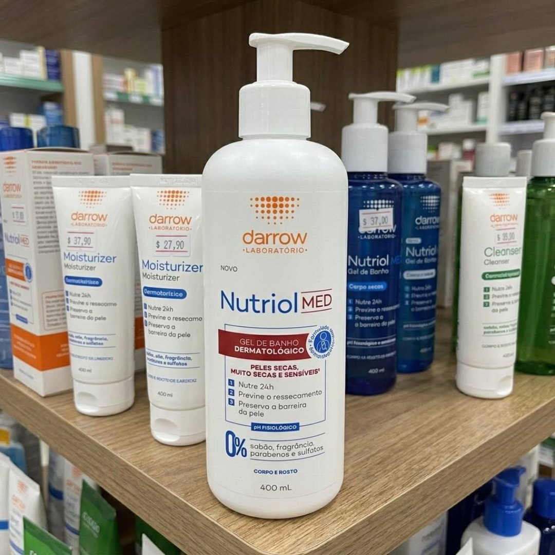 Nutriol Med Gel De Banho 400ml Sem Fragrância