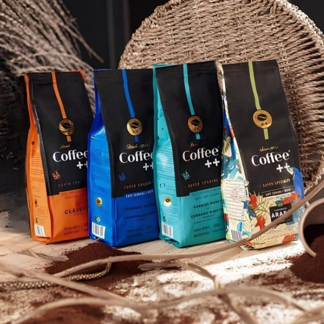 Kit com 4 Pacotes Café Especial Torrado e Moído Coffee Mais