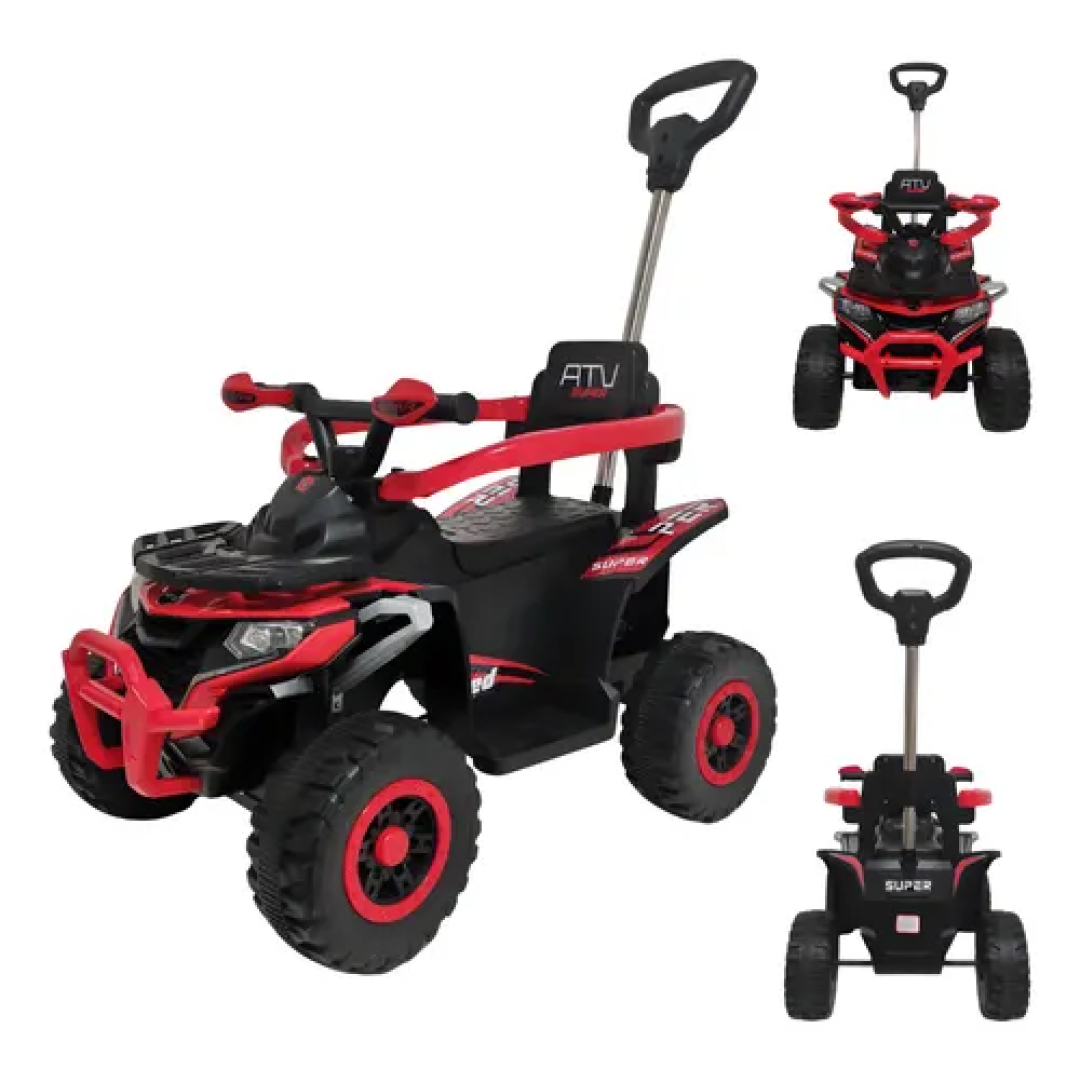 Carrinho Quadriciclo Infantil C/empurrador Ride On Maxi Toys