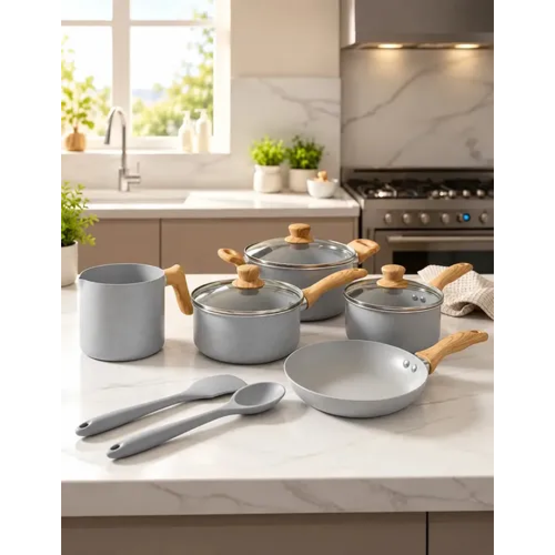 Jogo De Panelas Indução Brinox Cerâmica 7 Peças Easy Gris