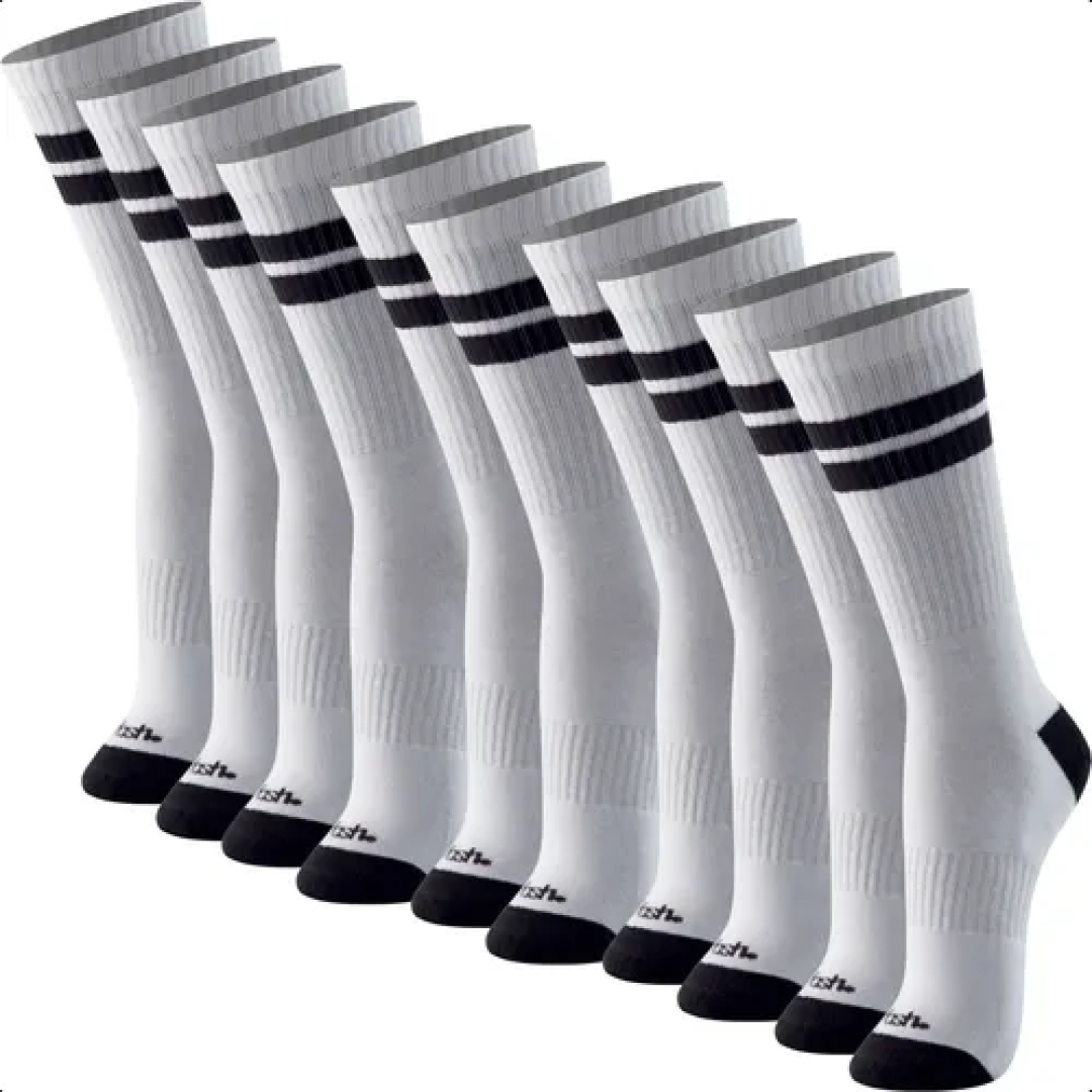 Kit com 5 Pares Meias Mash Cano Alto Esportivas
