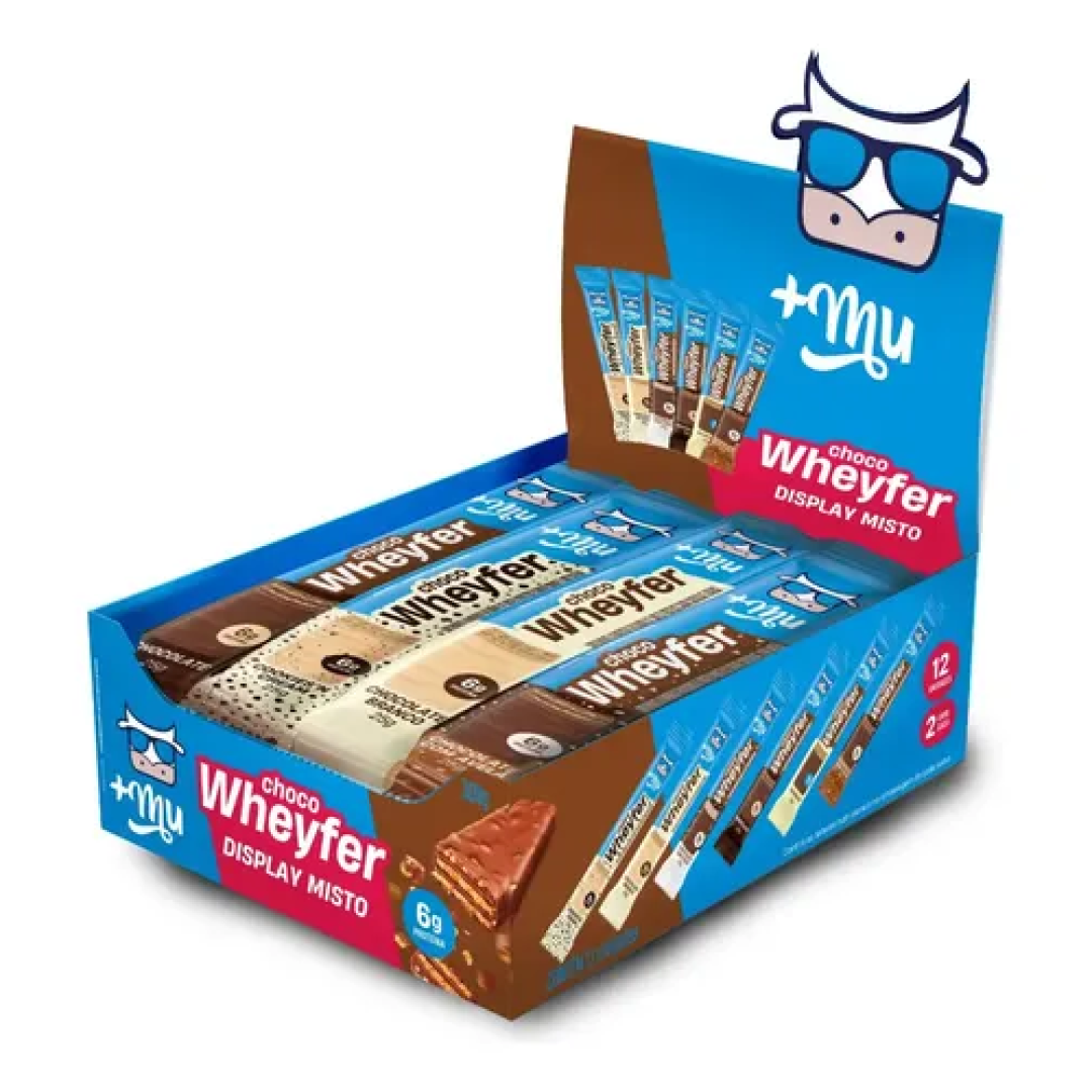 Kit com 12 +Mu Chocowheyfer Proteico 300g