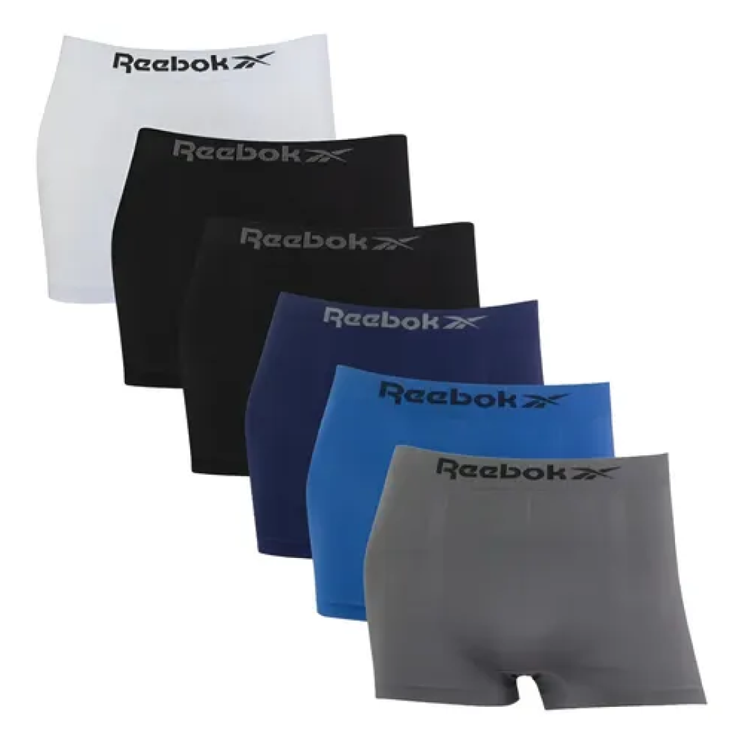 Kit com 6 Cuecas Boxer Reebok Microfibra